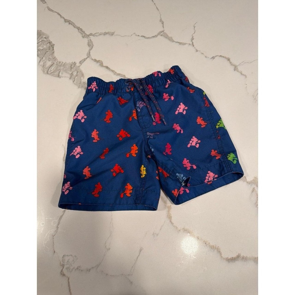 Gap‎ × Disney Baby & Toddler Recycled Mickey Mouse Print Swim Trunks in blue 2t